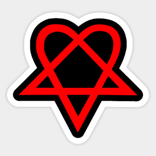 Heartagram Bam Margera HIM Sticker